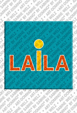 ART-DOMINO® BY SABINE WELZ Laila - Magnet with the name Laila
