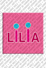 ART-DOMINO® BY SABINE WELZ Lilia - Magnet with the name Lilia