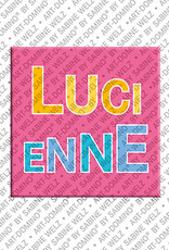 ART-DOMINO® BY SABINE WELZ Lucienne - Magnet mit dem Vornamen Lucienne