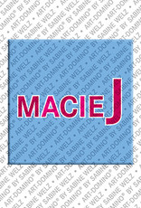 ART-DOMINO® BY SABINE WELZ Maciej - Magnet with the name Maciej