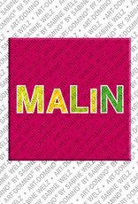 ART-DOMINO® BY SABINE WELZ Malin - Magnet mit dem Vornamen Malin