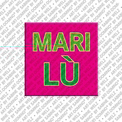 ART-DOMINO® BY SABINE WELZ Marilù - Magnet mit dem Vornamen Marilù