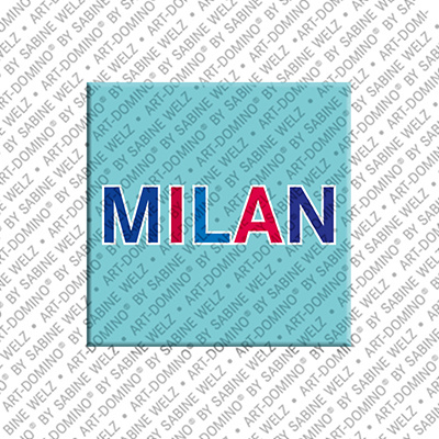 ART-DOMINO® BY SABINE WELZ Milan - Magnet mit dem Vornamen Milan