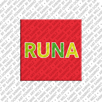 ART-DOMINO® BY SABINE WELZ Runa - Magnet with the name Runa