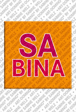 MAGNET-STORIES Sabina - Magnet mit dem Vornamen Sabina