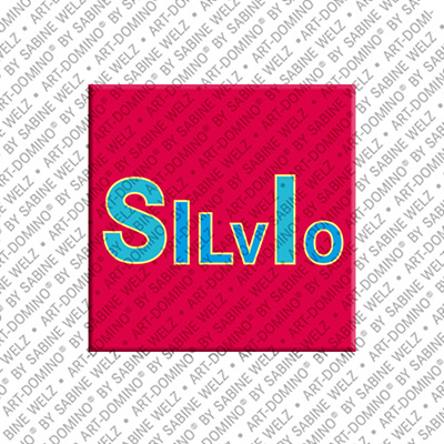 ART-DOMINO® BY SABINE WELZ Silvio - Magnet mit dem Vornamen Silvio