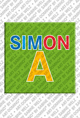 ART-DOMINO® BY SABINE WELZ Simona - Magnet with the name Simona