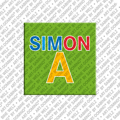 ART-DOMINO® BY SABINE WELZ Simona - Magnet mit dem Vornamen Simona