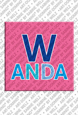 ART-DOMINO® BY SABINE WELZ Wanda - Magnet mit dem Vornamen Wanda
