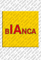 ART-DOMINO® BY SABINE WELZ Bianca - Magnet mit dem Vornamen Bianca