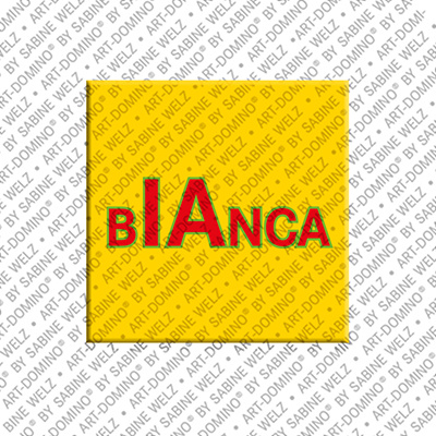 ART-DOMINO® BY SABINE WELZ Bianca - Aimant avec le nom Bianca
