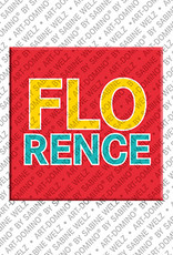 ART-DOMINO® BY SABINE WELZ Florence - Magnet mit dem Vornamen Florence