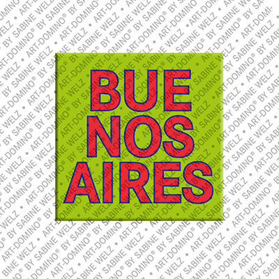 ART-DOMINO® BY SABINE WELZ Buenos Aires - Schriftzug
