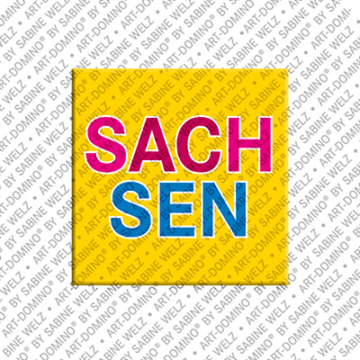 ART-DOMINO® BY SABINE WELZ Sachsen - Schriftzug