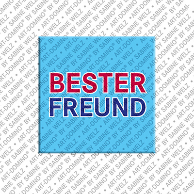 ART-DOMINO® BY SABINE WELZ Bester Freund - Magnet mit Spass-Text