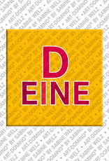 ART-DOMINO® BY SABINE WELZ Deine - magnet with text