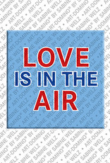 ART-DOMINO® BY SABINE WELZ Love is in the air - magnet with text