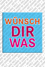 ART-DOMINO® BY SABINE WELZ Wünsch Dir Was - Aimant avec un texte