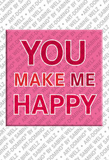 ART-DOMINO® BY SABINE WELZ You make me happy - Aimant avec un texte