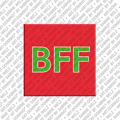 ART-DOMINO® BY SABINE WELZ BFF - Aimant avec un texte