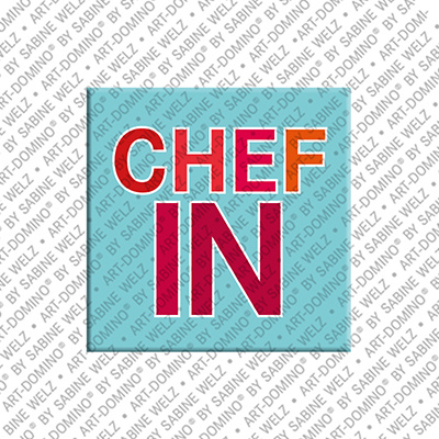 MAGNET-STORIES Chefin- magnet with text