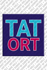 ART-DOMINO® BY SABINE WELZ Tatort - Aimant avec un texte