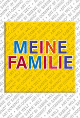 ART-DOMINO® BY SABINE WELZ Meine Familie - Aimant avec un texte