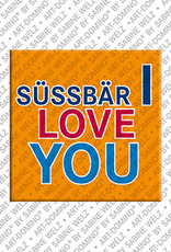 MAGNET-STORIES Süssbär I Love You - Aimant avec un texte