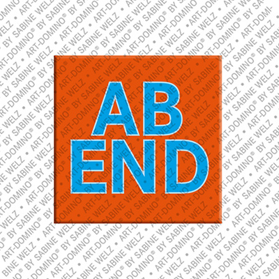 MAGNET-STORIES Abend - magnet with text