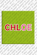 ART-DOMINO® BY SABINE WELZ Chloe - Magnet mit dem Vornamen Chloe