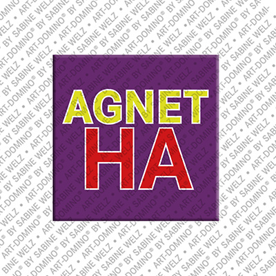 ART-DOMINO® BY SABINE WELZ Agnetha - Magnet mit dem Vornamen Agnetha