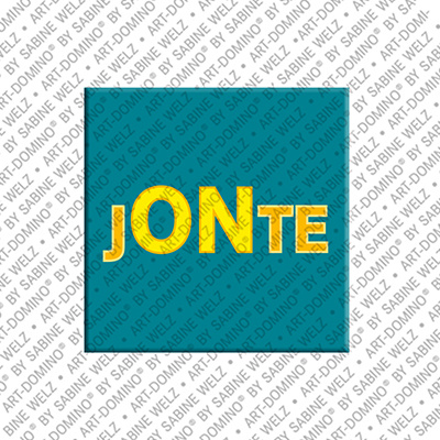 ART-DOMINO® BY SABINE WELZ JONTE - Magnet with the name JONTE