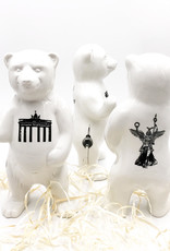 ART-DOMINO® BY SABINE WELZ Porcelain bear from Berlin - With Berlin Tattoos