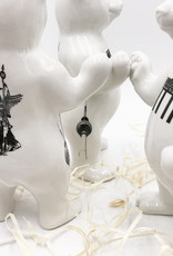 ART-DOMINO® BY SABINE WELZ Porcelain bear from Berlin - With Berlin Tattoos