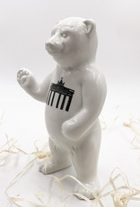 ART-DOMINO® BY SABINE WELZ Porcelain bear from Berlin - With Berlin Tattoos