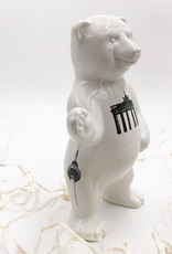 ART-DOMINO® BY SABINE WELZ Porcelain bear from Berlin - With Berlin Tattoos