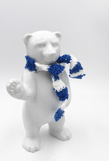 MAGNET-STORIES Ours en porcelaine de Berlin - Avec foulard bleu et blanc