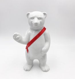 MAGNET-STORIES Ours Berlinois - 15 cm - Avec ceinture rouge