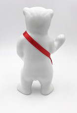 ART-DOMINO® BY SABINE WELZ Porcelain bear from Berlin - With red sash