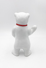 ART-DOMINO® BY SABINE WELZ Porcelain bear from Berlin - With red collar