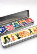 ART-DOMINO® BY SABINE WELZ Chocolate with Berlin motifs in a metal tin
