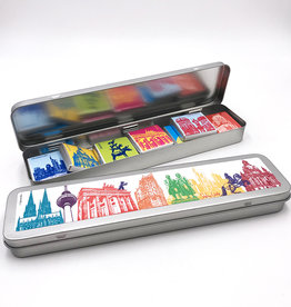 MAGNET-STORIES Chocolat aux motifs d'Allemagne dans une boîte métallique