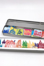 ART-DOMINO® BY SABINE WELZ Chocolate with Germany motifs in a metal tin