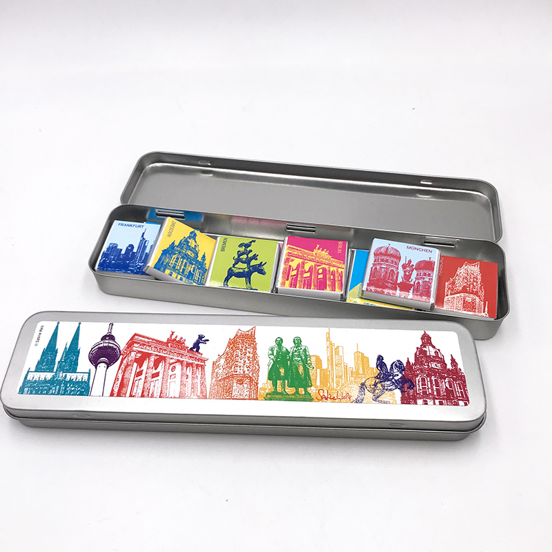 MAGNET-STORIES Chocolat aux motifs d'Allemagne dans une boîte métallique