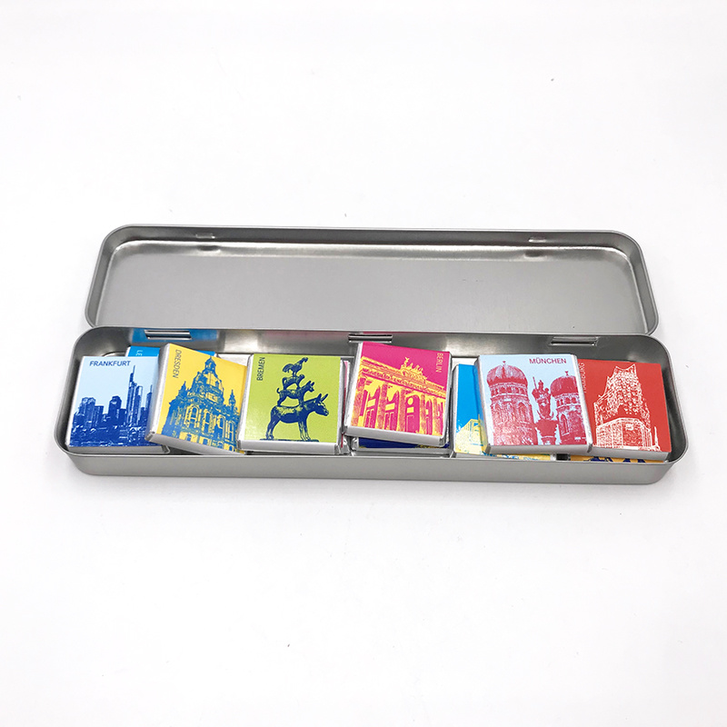 MAGNET-STORIES Chocolate with Germany motifs in a metal tin