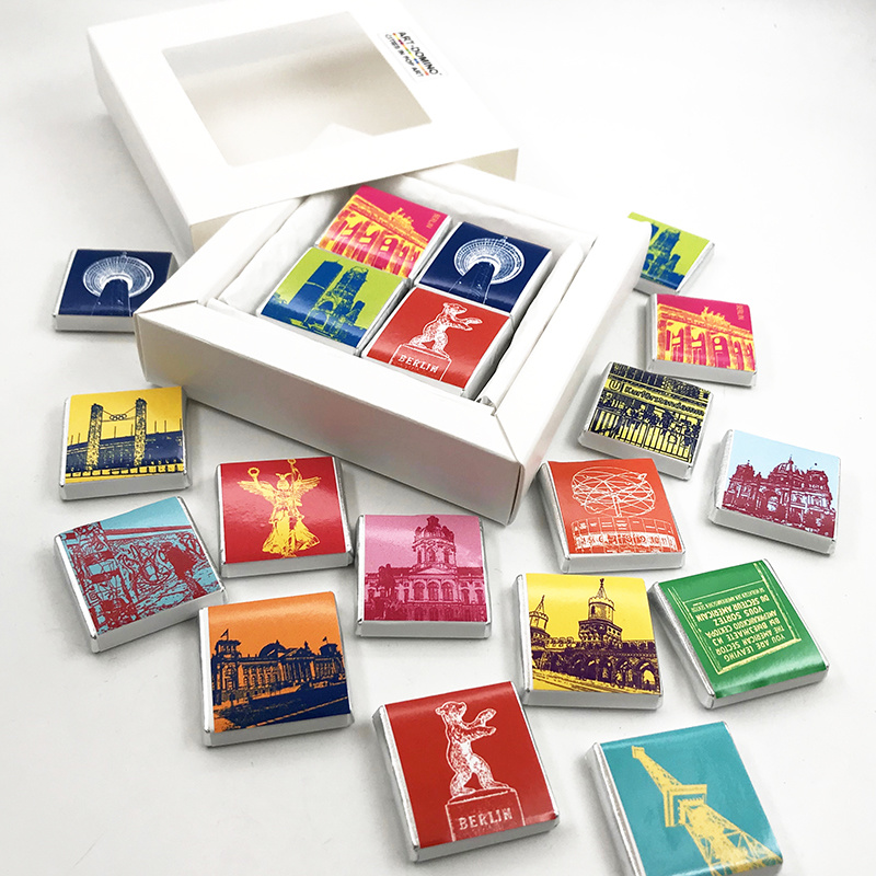 MAGNET-STORIES Chocolat à motifs berlinois dans une boîte