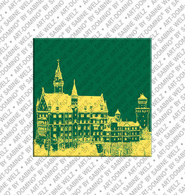 ART-DOMINO® BY SABINE WELZ Magnet - Germany - Neuschwanstein - 02