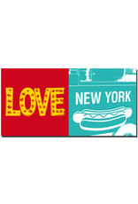 MAGNET-STORIES New York - Love sign and NYC hot dog