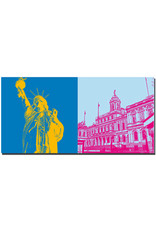 ART-DOMINO® BY SABINE WELZ New York - Statue of Liberty and City Hall