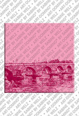 ART-DOMINO® BY SABINE WELZ Regensburg – Steinerne Brücke über die Donau
